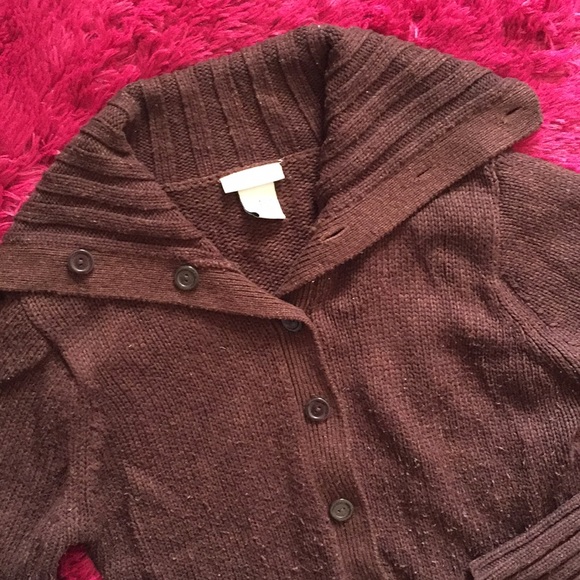 Vintage Hennes shawl collar brown acrylic cardigan - Picture 2 of 8